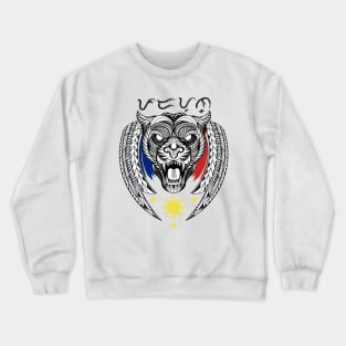 Philippine 3 Stars Sun / Tribal line Art Tiger / Black Panther / Baybayin word Padayon (to Continue) Crewneck Sweatshirt